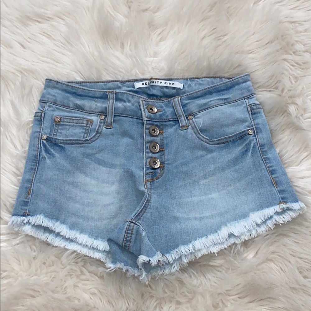 Light wash shorts